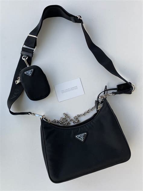 prada nylon black crossbody|prada small nylon shoulder bag.